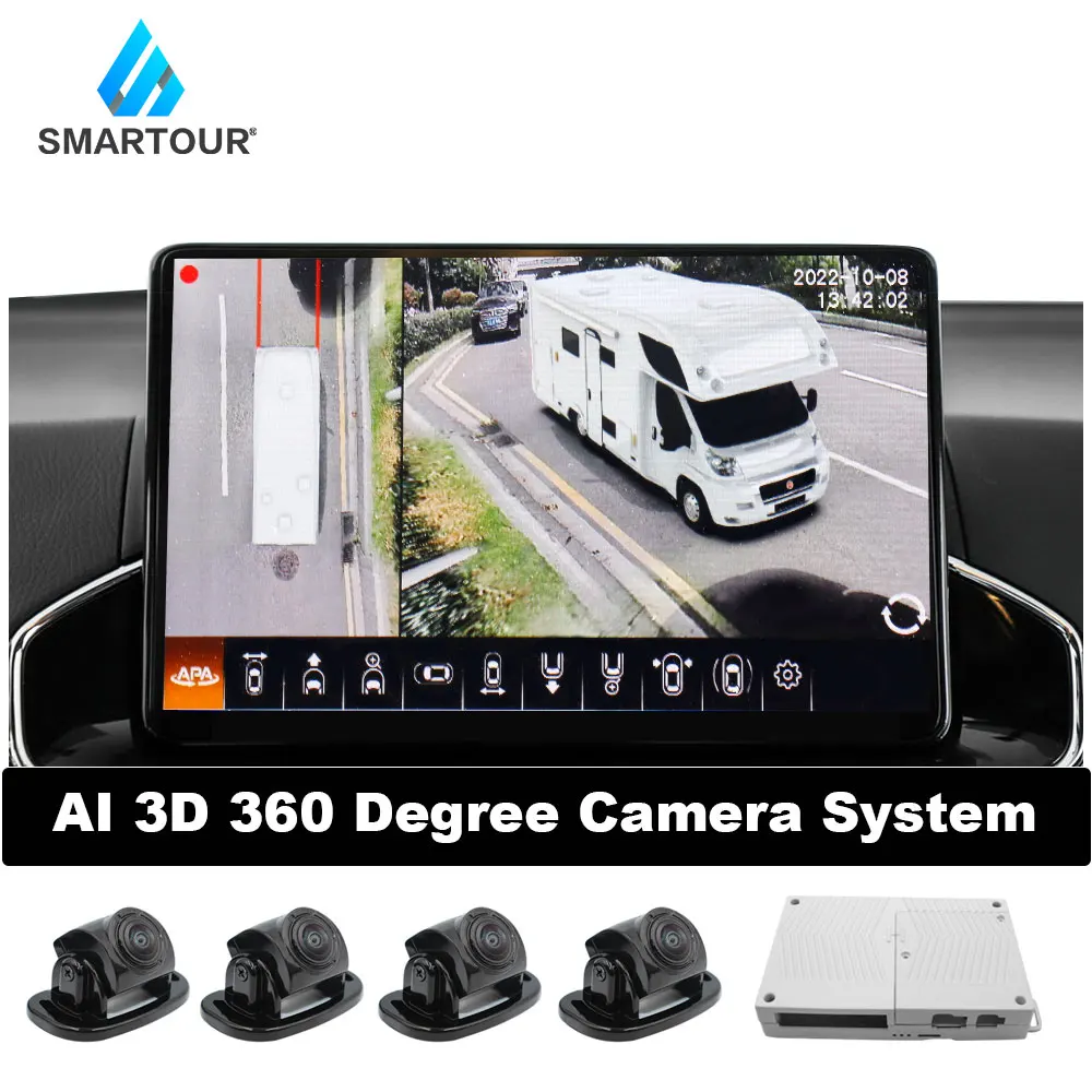 Smartour AI AHD 1080p 4k HD 3.5D 360 градусов автомобильное крепление на объемный вид птица АВМ камера системы для грузовик/школьный автобус/Camper