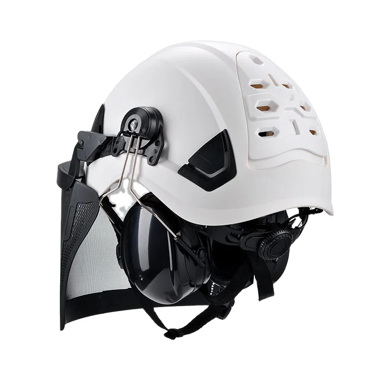 Wholesale High Quality Full Protection Helmet Set Outdoor ABS Helmet Work Helmet With Ear Muffs Protective Face Shield