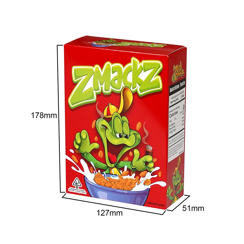 Custom Desgin Color Printing Cereal Package Boxes 350g 400g Art Paper Packaging Box