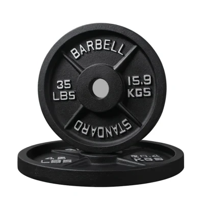 Steel Free Weight Plate Set Weightlifting Standard Bumper Plate  Barbell Gym Cast Iron Weight Plates