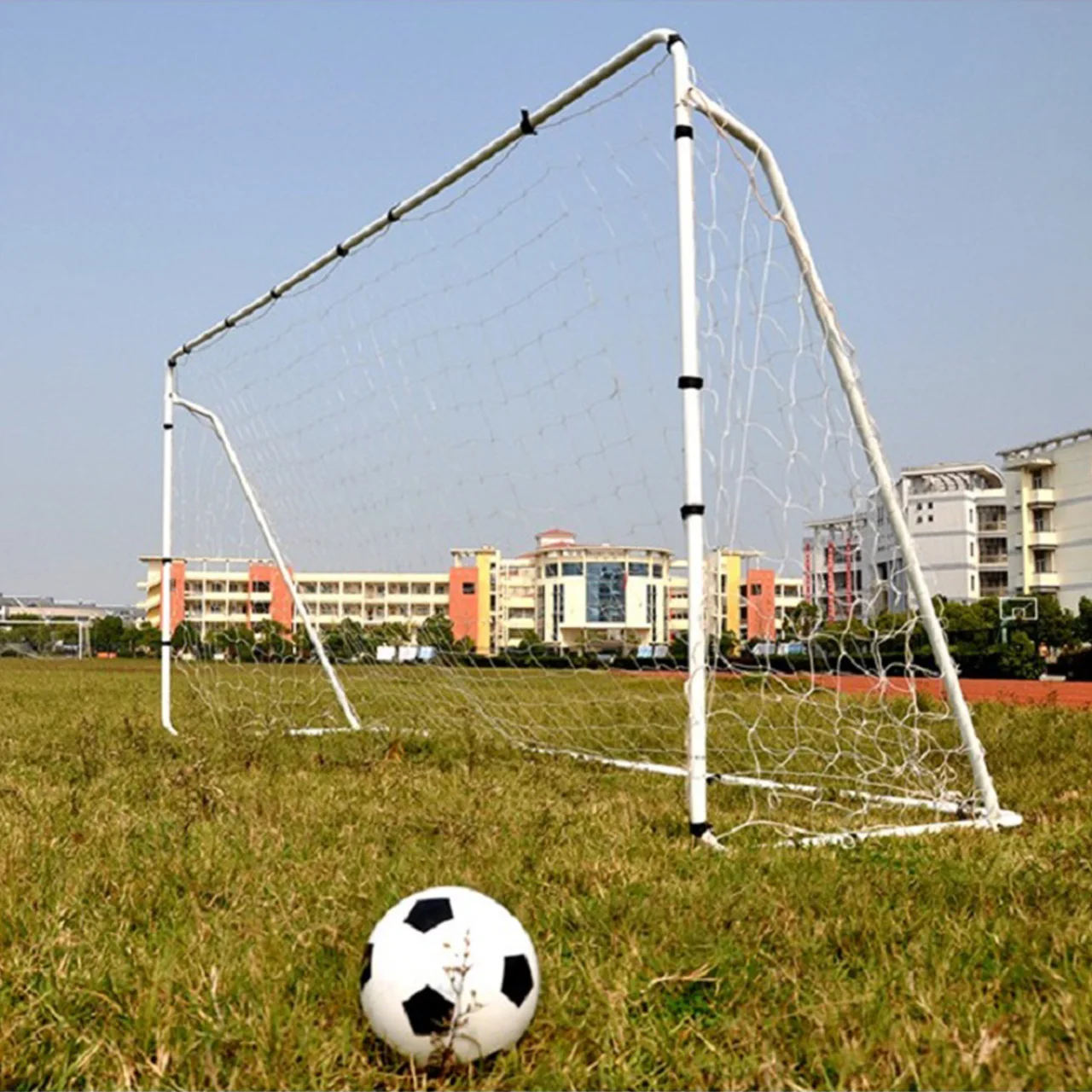 Dia32*0.8mm Tube Size Steel+HDPE Material Portable Soccer 12' X 6' Football Goal Gate Post Net Sport Training Equipment