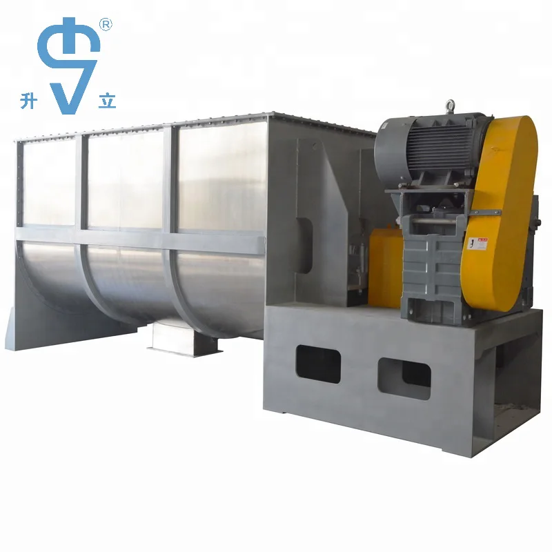 Dry powder machine horizontal double ribbon mixer
