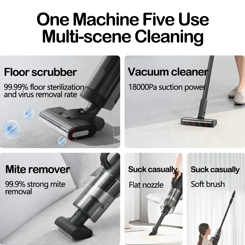Dreame H13 pro Cordless Floor Cleaning Mite Removal 4-in-1 Upright Stick Handheld Vacuum Cleaner for Hotel Home Use