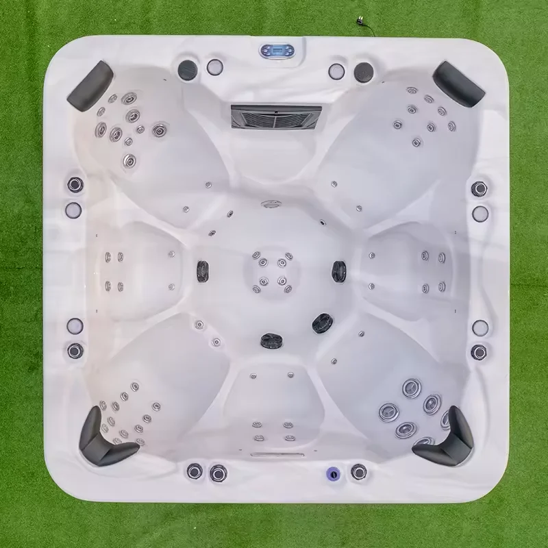 2024 Outdoor Whirlpool Hot Tub Spa Luxury Hydro massage Spa Home Garden Spa Hot Tub With Cover Step for 7 person