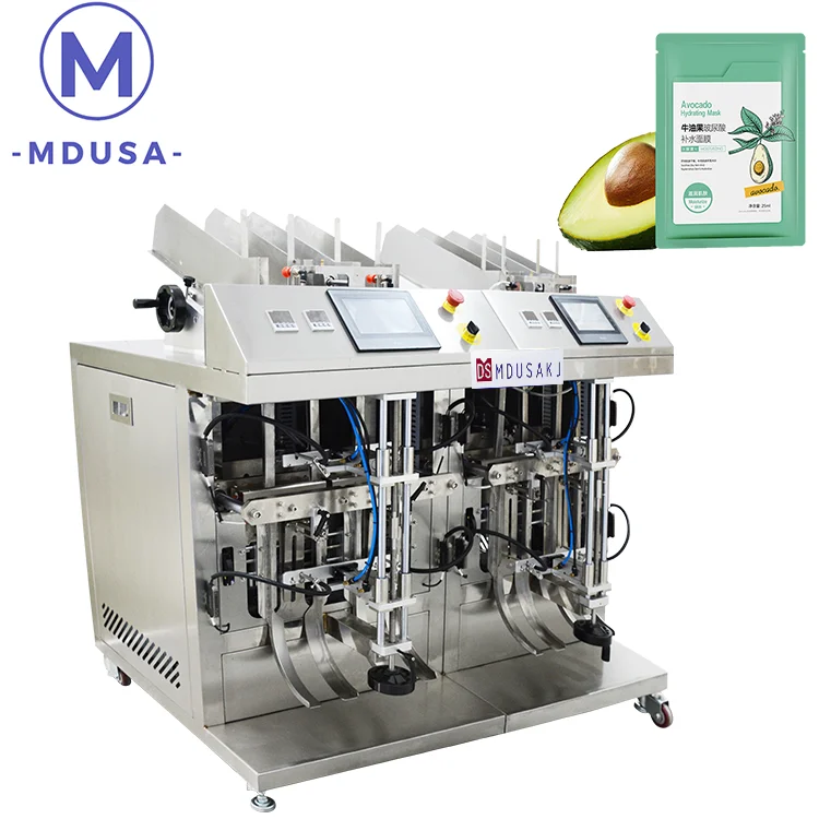 4-channel facial mask tube filling production line lotion essence whitening facial mask production and packaging machinery