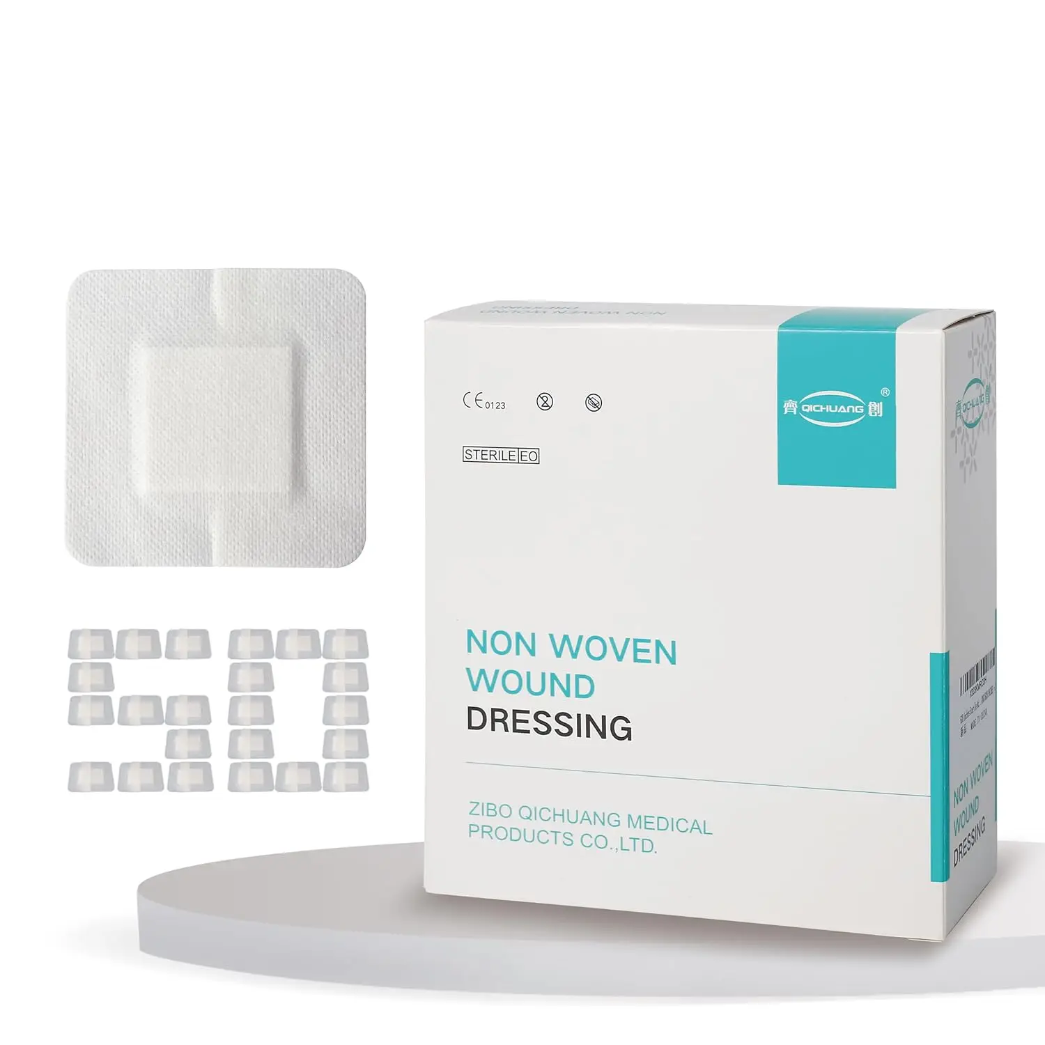 Self-Adhesive Waterproof Gauze Dressing with Pad Breathable Square Bandage Island Bordered Dressing for Wound Care