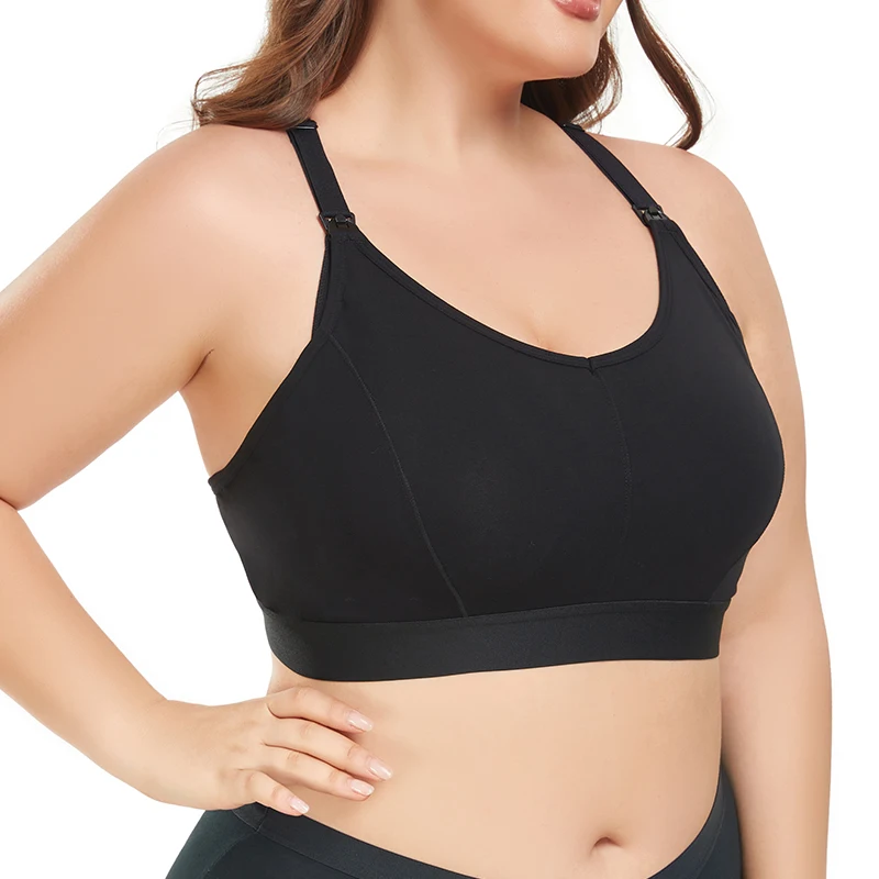 Factory Directly Sale S M L XL Comfort Cotton High Impact Racer Back Maternity Women Sports Nursing Breastfeeding Bra