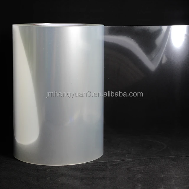 PP Clear Facestock Transparent Liner Film Self Adhesive Polyethylene PP Clear Sticker Jumbo Label Rolls