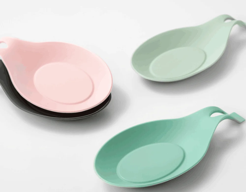 Heat Resistant Silicone Kitchen Spoon Holder Utensils Spoon Rest for kitchen