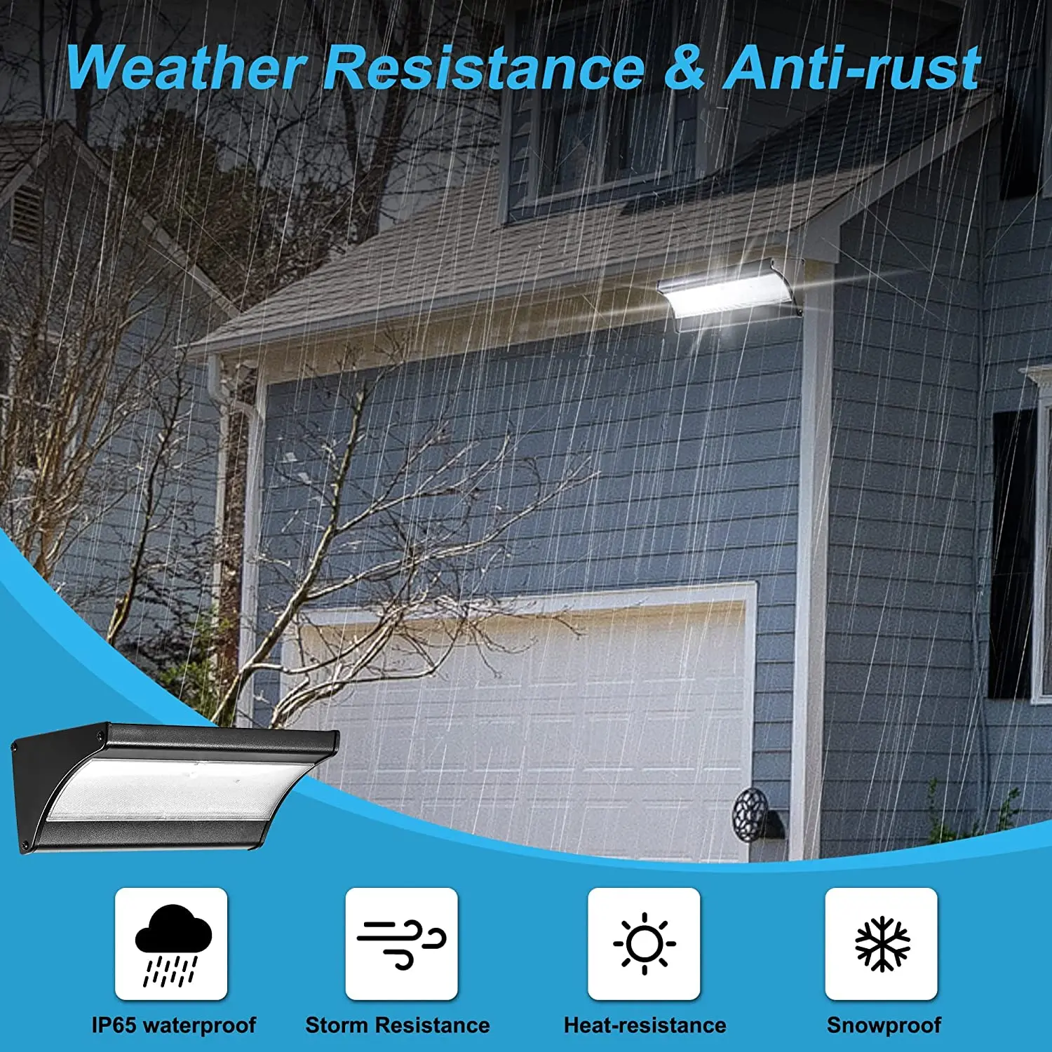 Outdoor Waterproof 4 Lighting Mode Solar Led Lamp Motion Sensor Garden Garage Porch Front Door LED Solar Wall Light