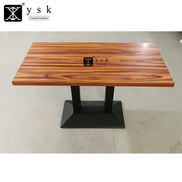 
DT-1031 Promotion Low Price Santos Rose Wood Laminate Restaurant Rectangle Dining Tables 