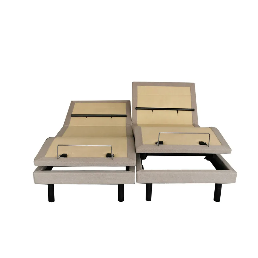 Automatic Smart Furniture Design Soft and Foldable Extendable Split Adjustable Bed with Massage Feature