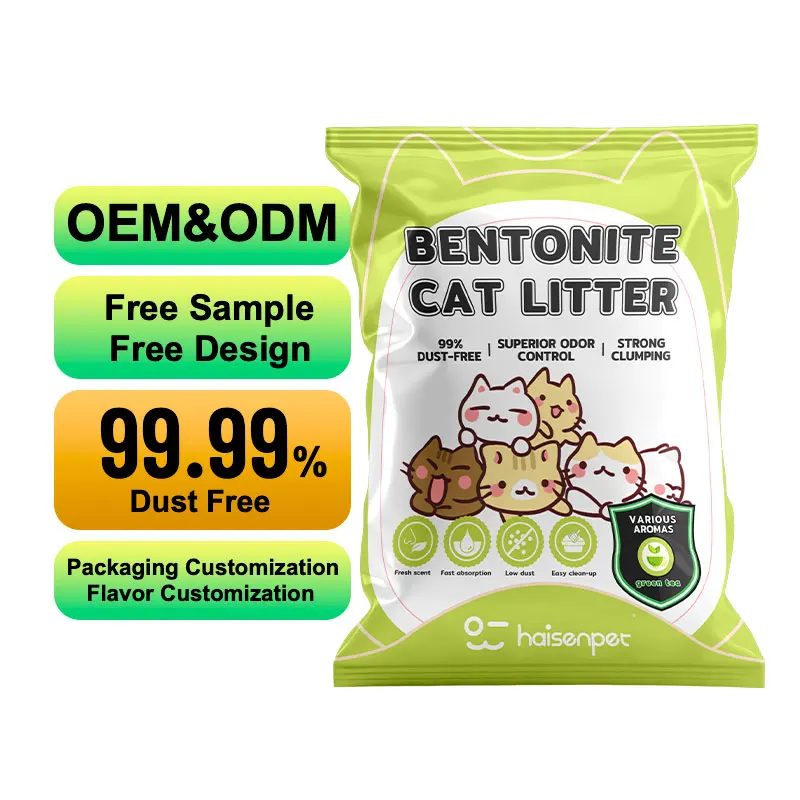 Фабрика ODM/OEM оптовые продажи 100% натуральные минеральные гранулы без пыли эффективный дезодорирующий бентонитовый наполнитель для кошачьего туалета