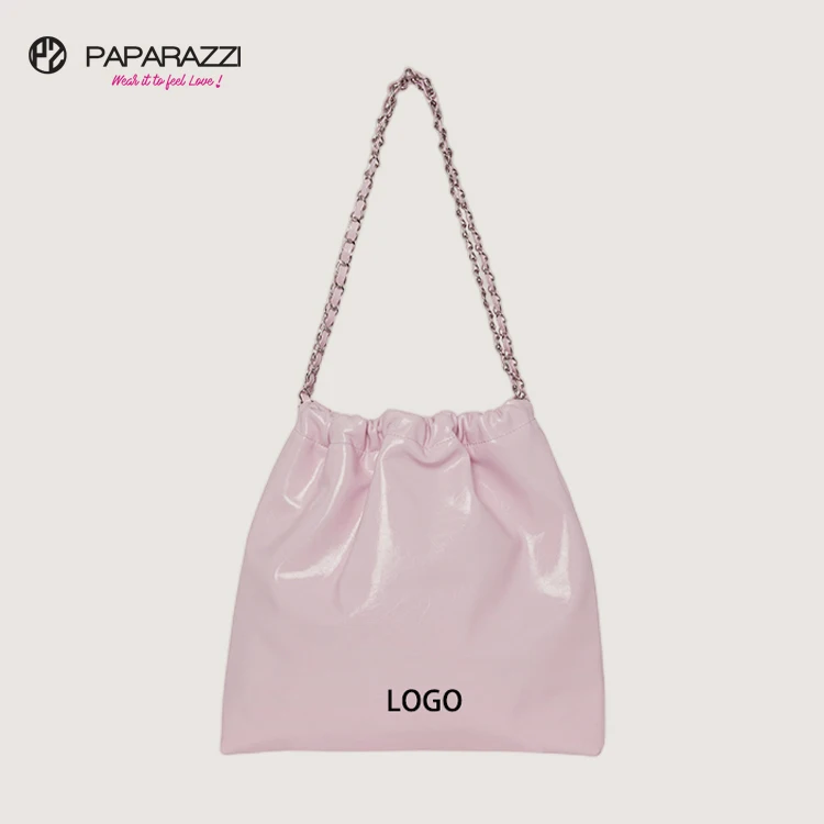 Paparazzi PA0255 Waterproof Large Polish Leather Handbags Single Shoulder Drawstring Bag Women Ladies