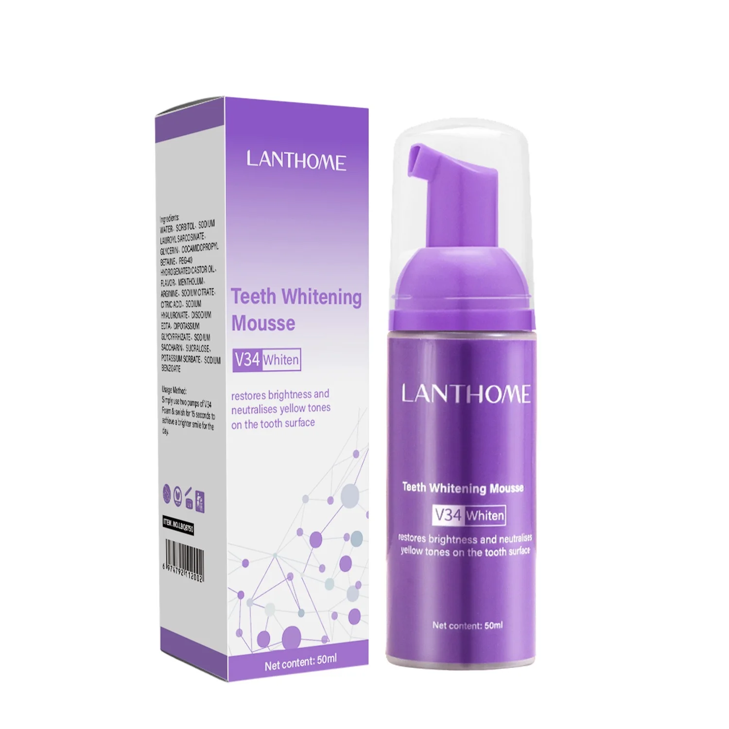 V34 Teeth Whitening Mousse Breath Refreshing Other Teeth Whitening Accessories Tooth Foam Teeth Brightening Mousse Toothpaste