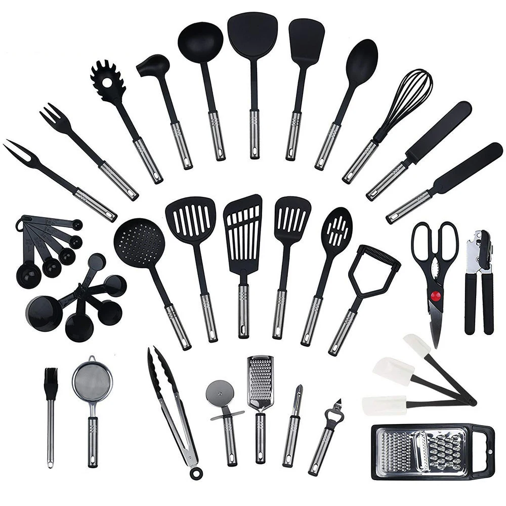 40pcs Cooking Utensils Set Gift Non Stick Tools Chinese Western New Must Have Kitchen Helping Gadgets for House Accessories