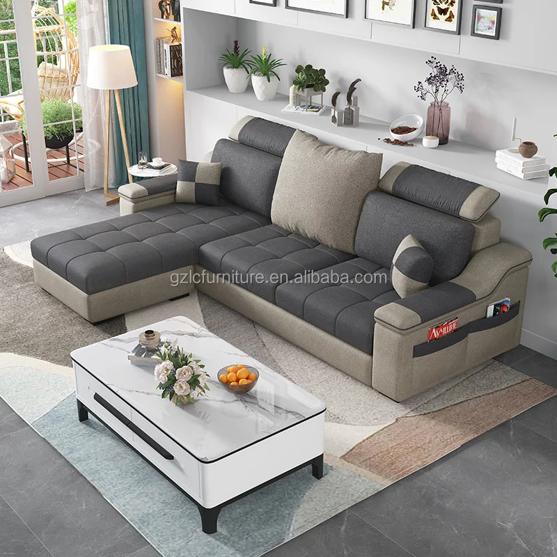 Hot sales Italian High Quality Fabric Sofa Set Multi-Functional Modern L-Shaped for Living Room Simple Design Couch Manufacturer