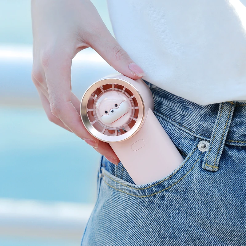 Handheld fans small cute Japan Korea rechargeable hand fan usb bladeless
