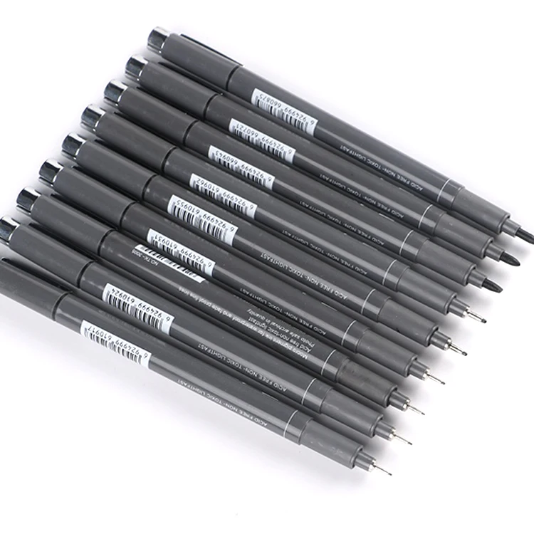 12 Sizes Fineliner Pens Set Precision Water Brush Marker for Sketching