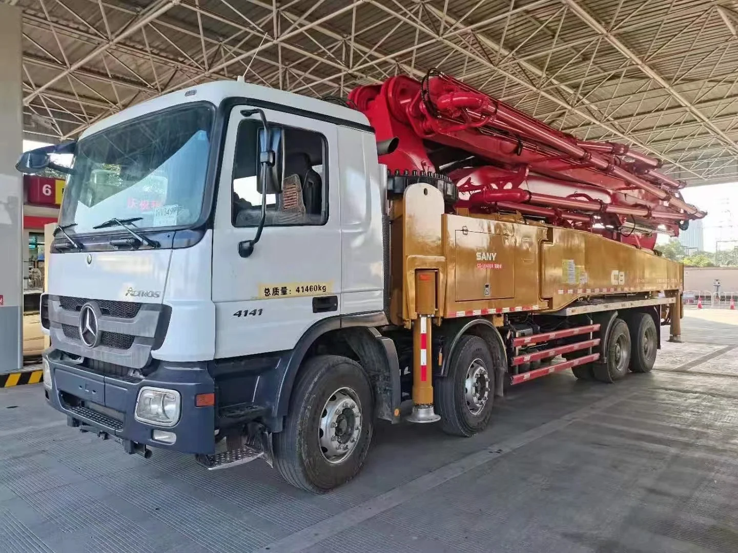 Pump Truck Concrete Boom Pump Machinery Cement Mixer Pumping Mobile Machines Diesel