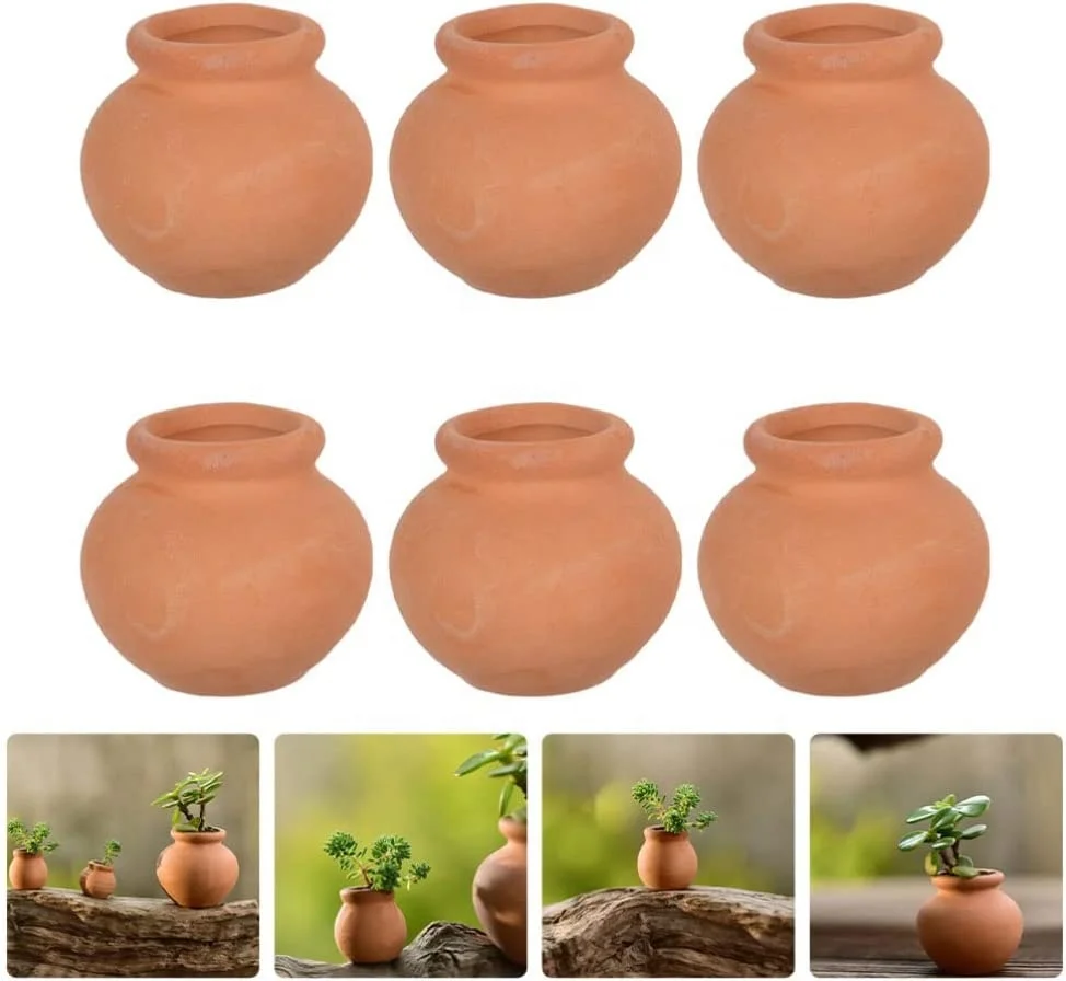 Hot Sell Miniature Tiny Clay Pots Pottery Planters Mini Flower Terracotta Pots for DIY Home Garden Desktop Office Wedding