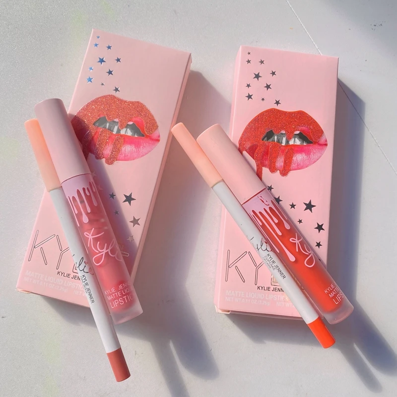 Wholesale Lip Kit for Kylies 2 in 1 Lipstick lipliner kit jenner cosmetics makeup kylies matte liquid lipstick set