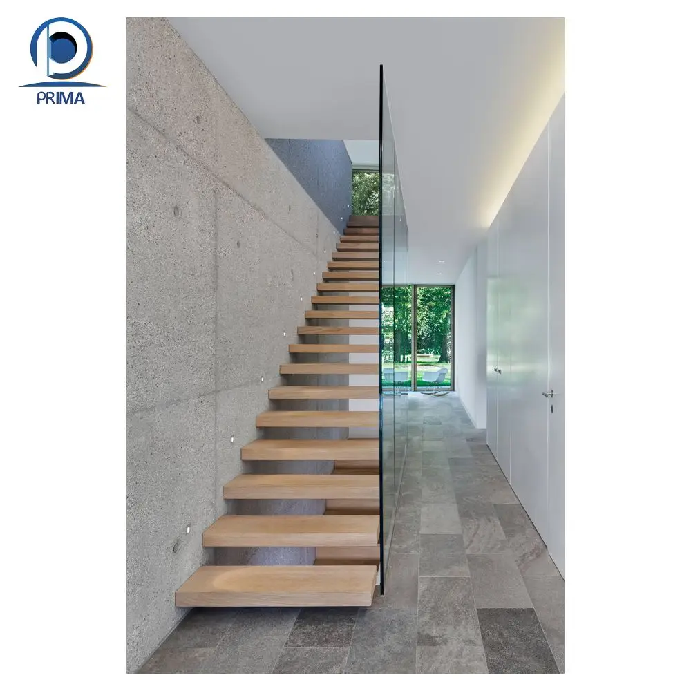 Prima Staircase Set Indoor Wooden Stair Decorative Staircase Railing Simple Staircase Designs Photo