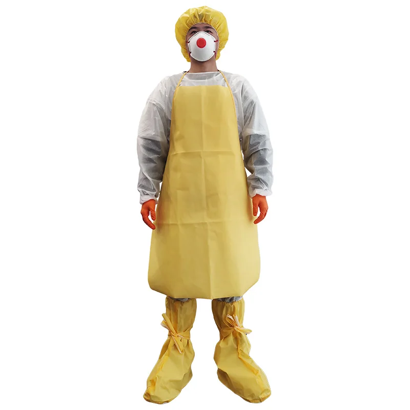 Non Woven Fabric PP PE Custom OEM Logo Wholesale Price Chef Meat Process Anti Dust Waterproof Disposable Apron