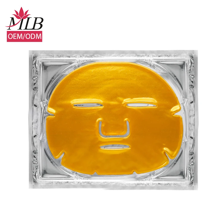 Majestic pure gel gold crystals leaf masks facial golden masksheet 24kgold facial mask anti wrinkle spa mask for skincare