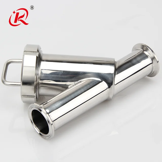 Manufacturer High Quality Y Type Filter SS304/316 Sanitary Tri Clamp Precision Filter Housing Mesh Strainer For Water Treatment