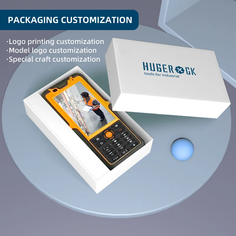 HUGEROCK S50 For Professional Droproof Dual Sim Card long-life 5000mAh battery nfc Management Scanner Barcode rfid reader rugged