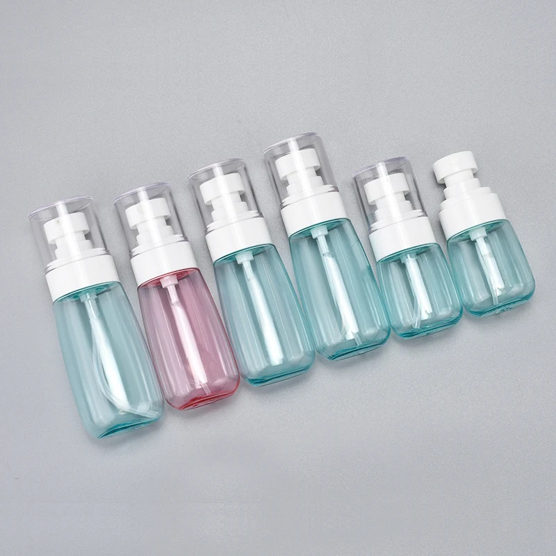 50ml 100ml PETG Empty Round Plastic Hair Spray Bottle For Skin Care Lotion Cream For 75% Achohol