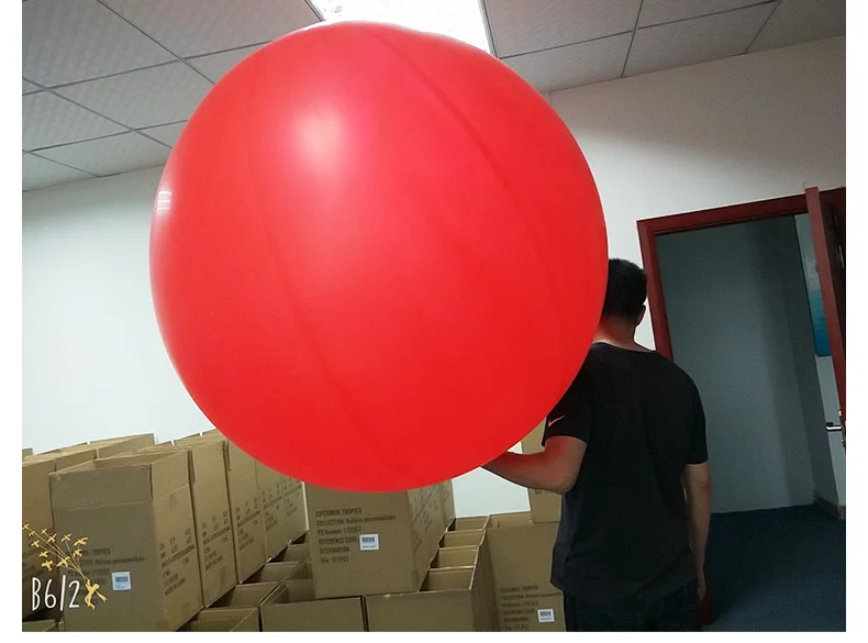 Round big red ball 72 inch weather balloon wedding opening celebration ground explosion ball can print large balloon