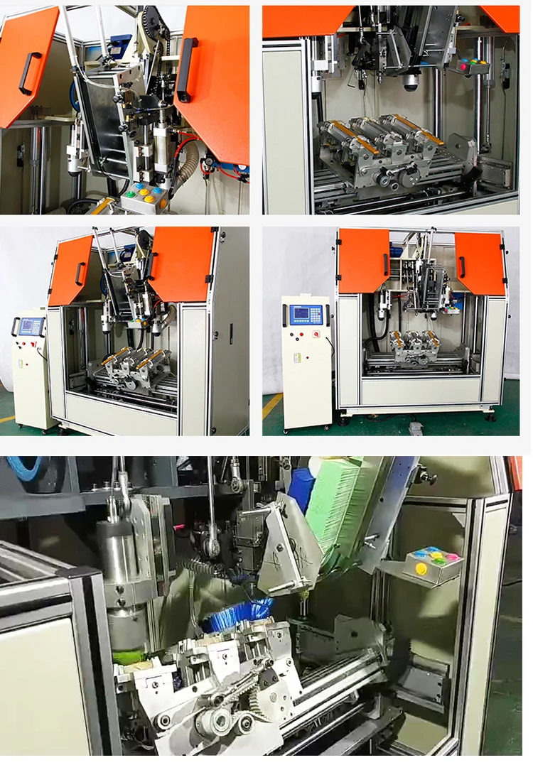 automatic 5 Drilling And 1 Tufting Broom Bru The Production Wooden Toothbrushes Machines 2 Axis Brush Making Machine