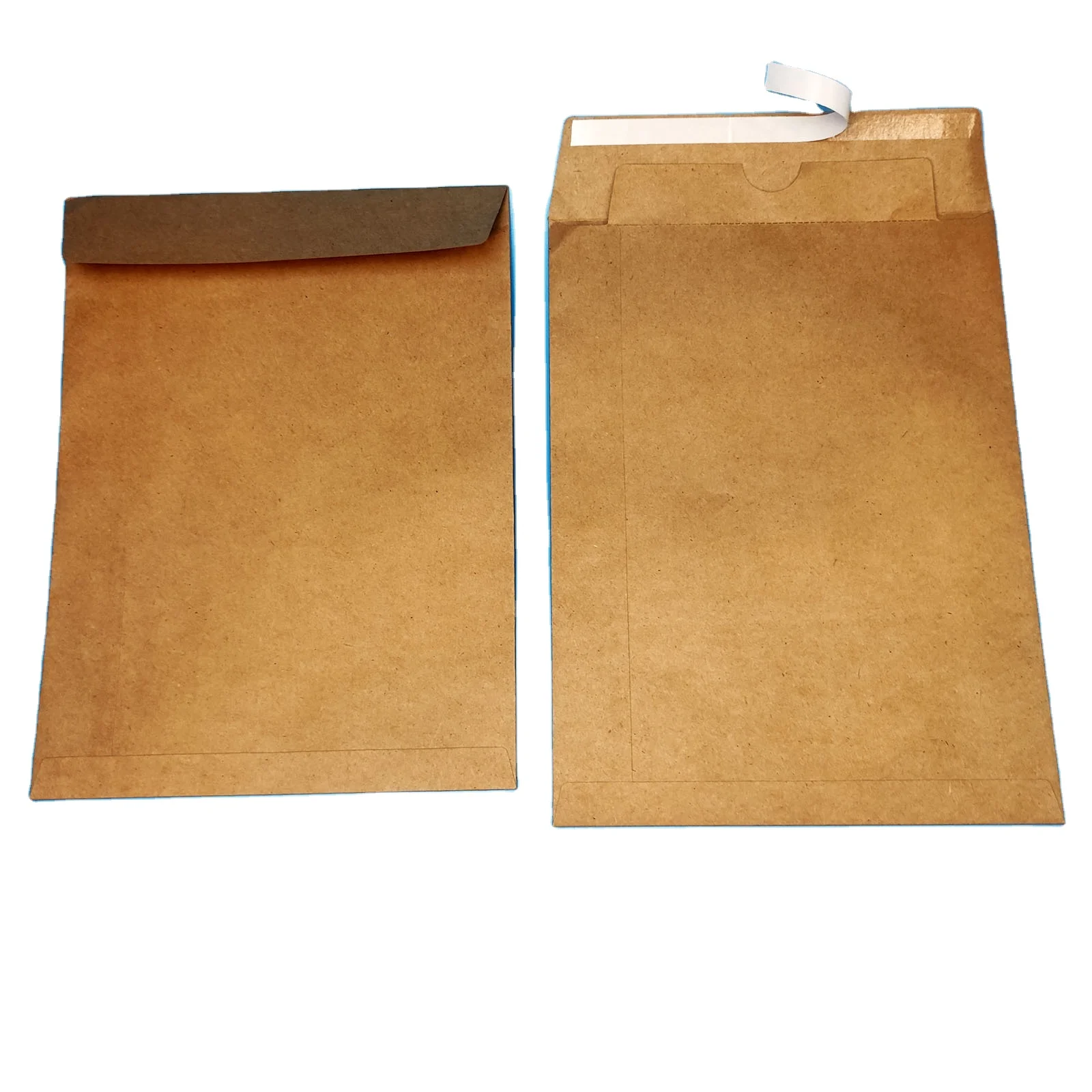 RTS Low MOQ Mailing Envelopes Bag Self Seal Eyelet String Receipt Security Brown Kraft Paper Packing Envelope With Peel & Seal