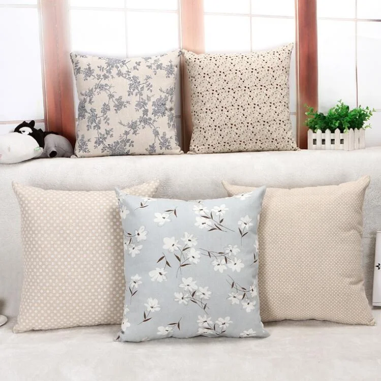 TopFinel Country Style Floral Custom Flower Printed Home Decorative Wholesale Cotton Blend Cushion Cover 45*45