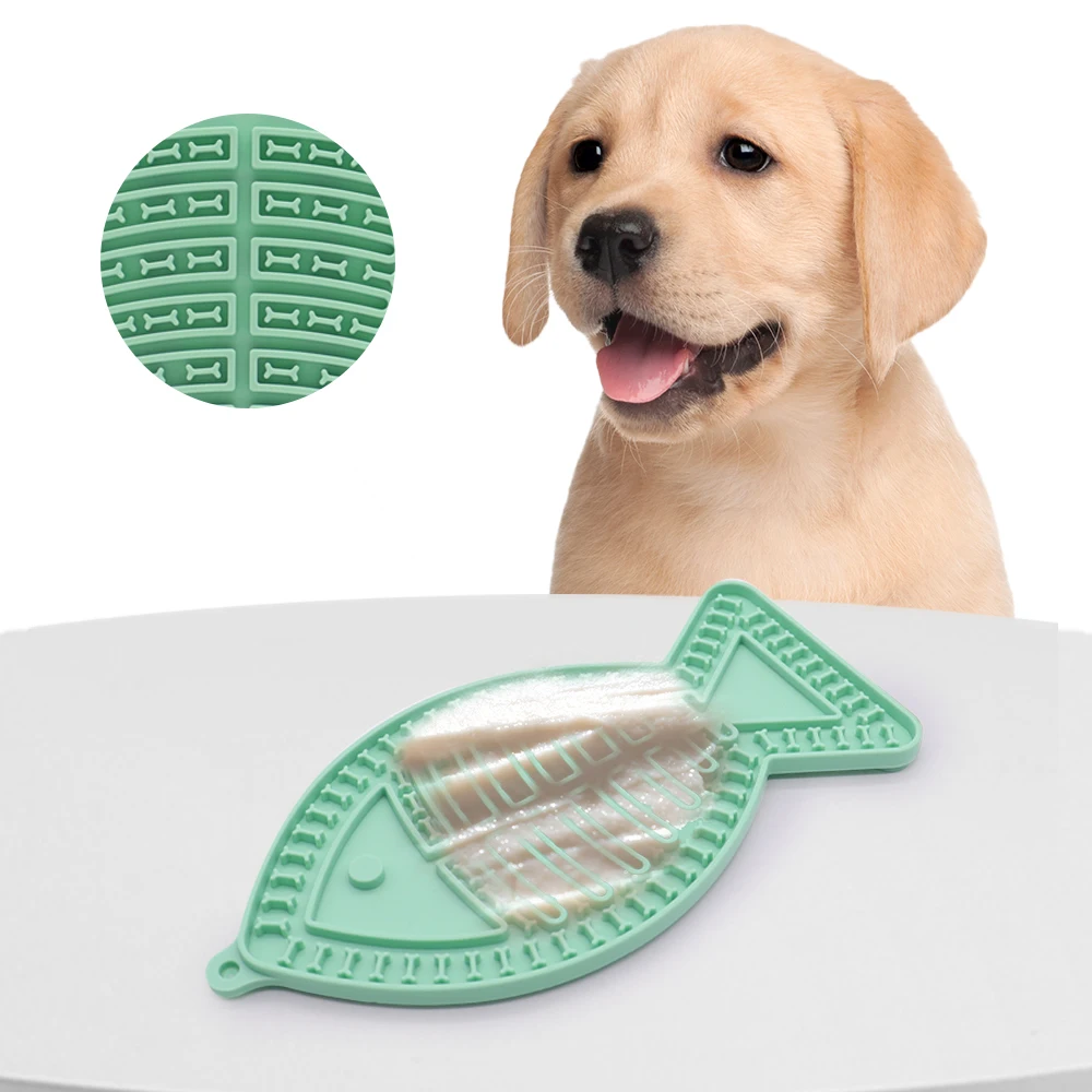 Wholesale Fish Type Silicone Dog Lick Mat Bath Buddy And Dog Lick Pad Dog Lick Mat With Secure Suction Cup Dog Lick Mat Silicone