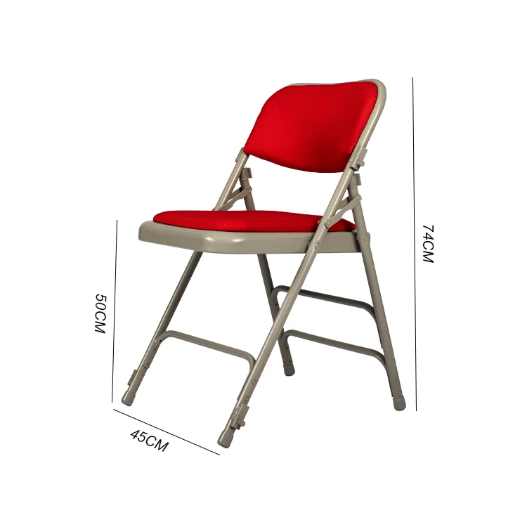 Outdoor Red Padded Wedding Banquet Foldable Plastic Resin Folding Chairs for Events