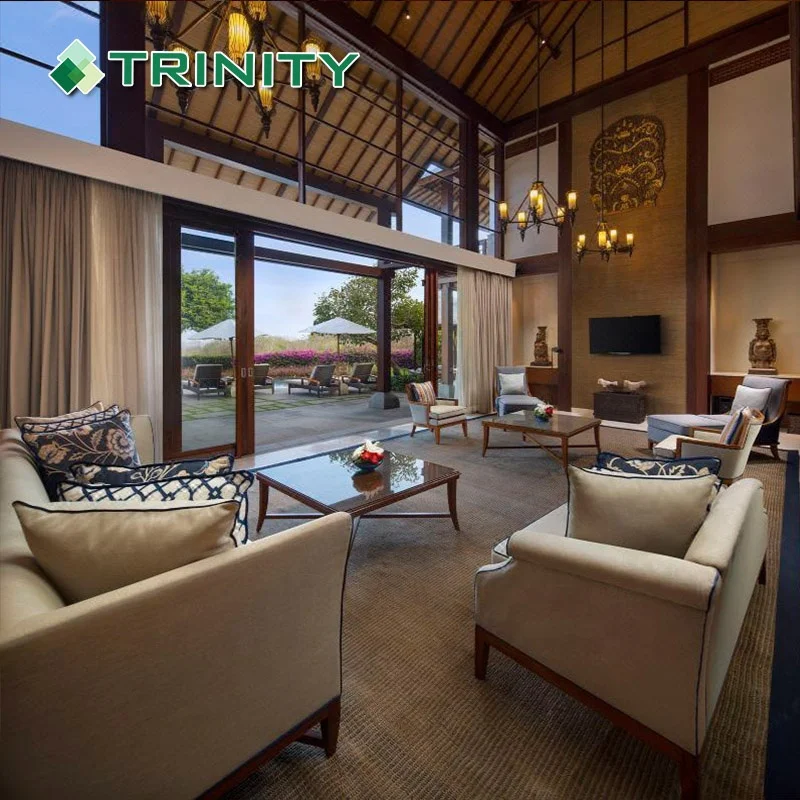 Custom Made 5 Star Modern Tropical Wooden Resort Beach Hotel Bedroom Furniture Set