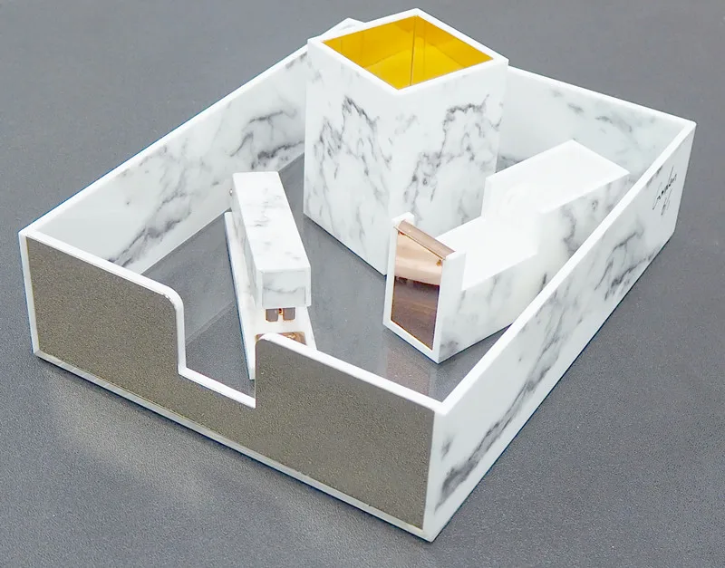 Huisen manufacturer acrylic office supplies and stationary desk organizer for home office