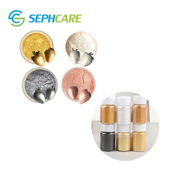 Sephcare 52 colors Luster Edible Gold Dust Shimmer Edible Glitter Cake Decoration Gold Powder For Drinks Chocolate Decoration