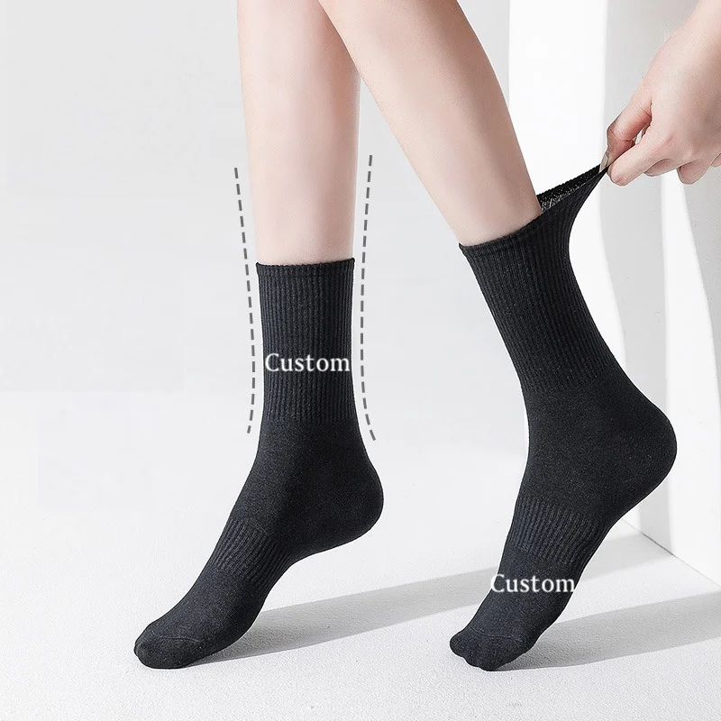 Custom Logo High Quality Man Sport Knee High Sock 3 pairs Diabetic Adult Ladies Mens Crew Men Sport Socks Cartoon Business Socks