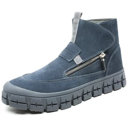 Vokea High Quality Welder Safety Shoes Factory Outdoor Construction Steel Toe Work Shoe Cow Leather Safety Boots