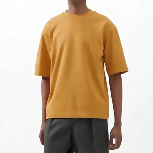 Free Sample 240 Gsm Dtg Custom Plain T-Shirt For Men Printing Plain Oversized Heavy Weight 50/50 Cotton And Polyester T Shirt