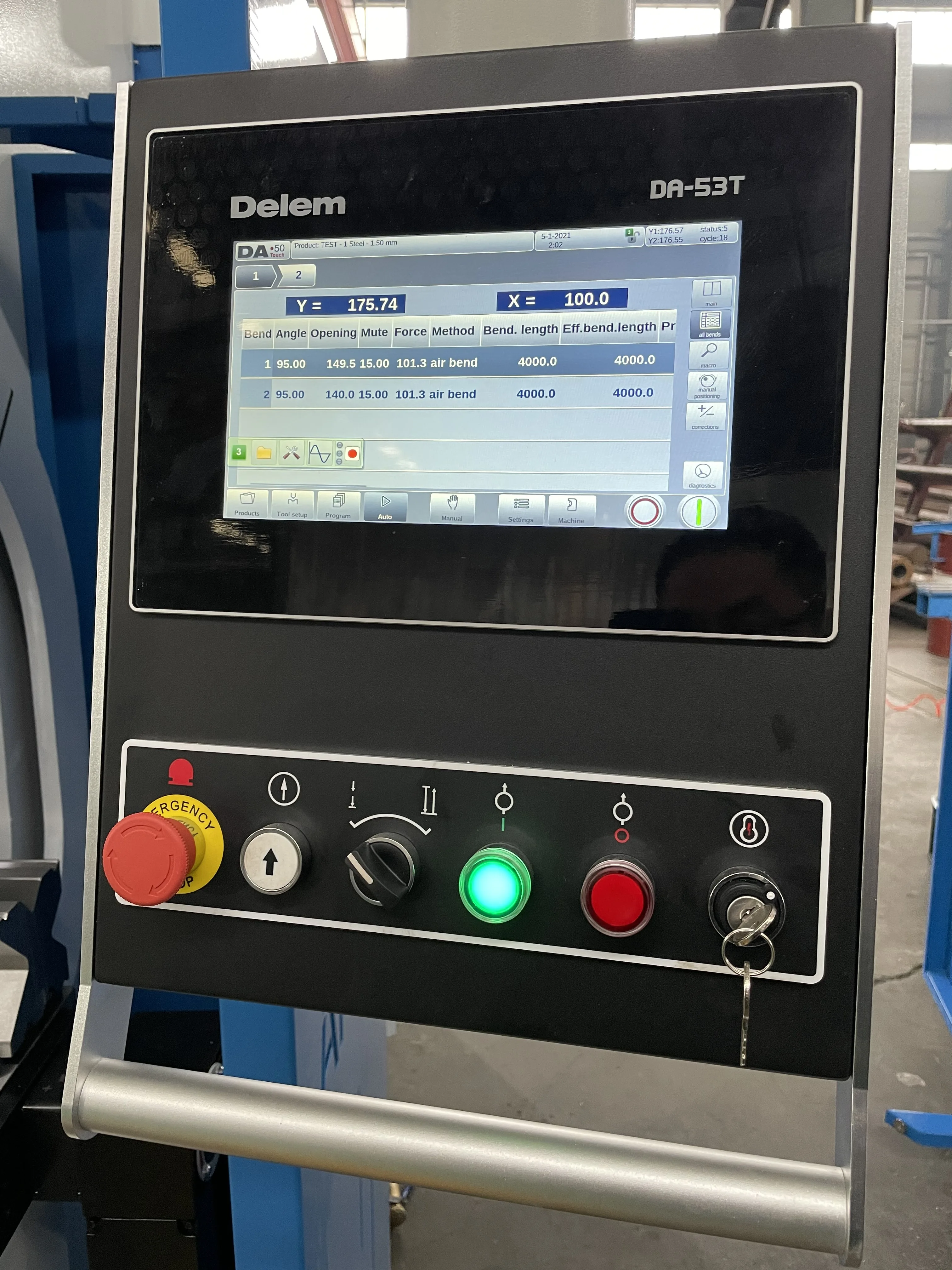 AHYW 500 Ton 4000MM CNC Automatic Hydraulic Bending Machine 4+1 Axes