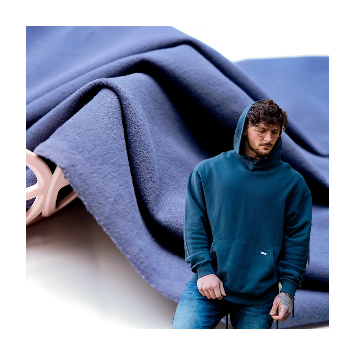 Yingfeng Textile Custom Color and Printing Double Faced Fleece Knitted Fabric for Jogger