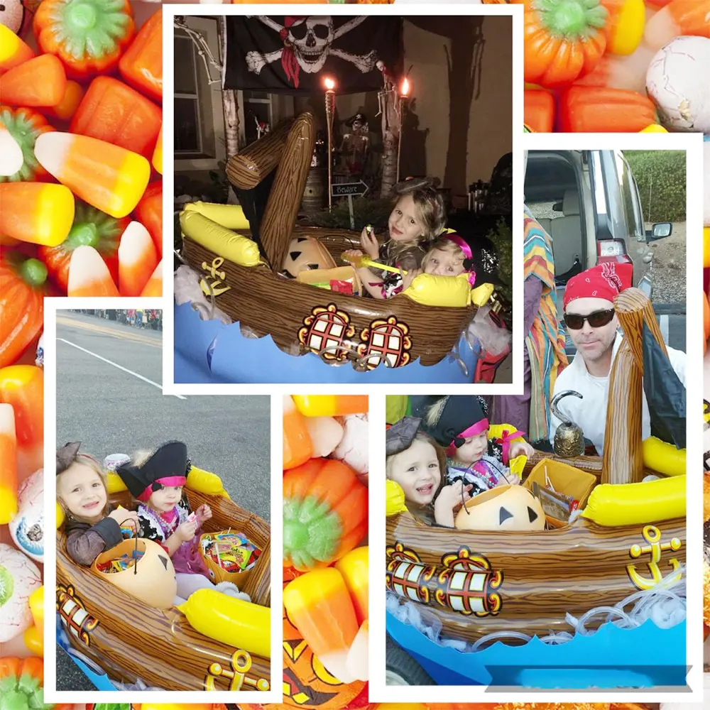 Hot Sale Inflatable Pirate Ship Cooler Party Accessory Inflatable Pirate Drink Cooler Ice Bucket Beer Cooler