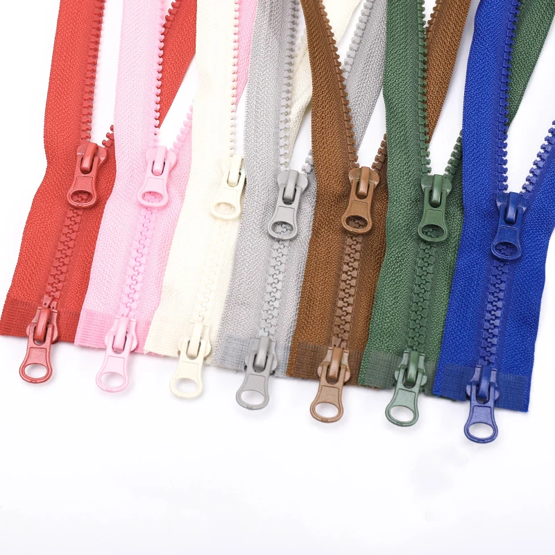 5#resin Zipper spot high quality long chain clothes jacket zip coat bag zipper with double sliders Open zipper