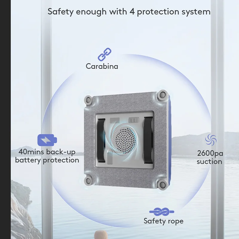 Newest Goods Intelligent Four Spray Glass Cleaning Robot Vacuum Robot Window Cleaning Robot