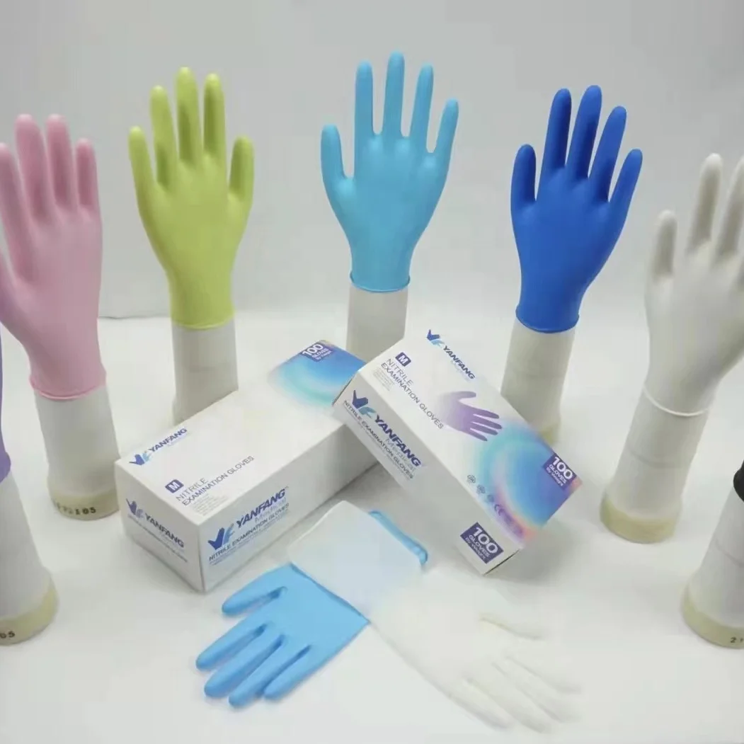 Norm EN455 EN374 510K Intco Examination Grande Medical Nitrile Gloves